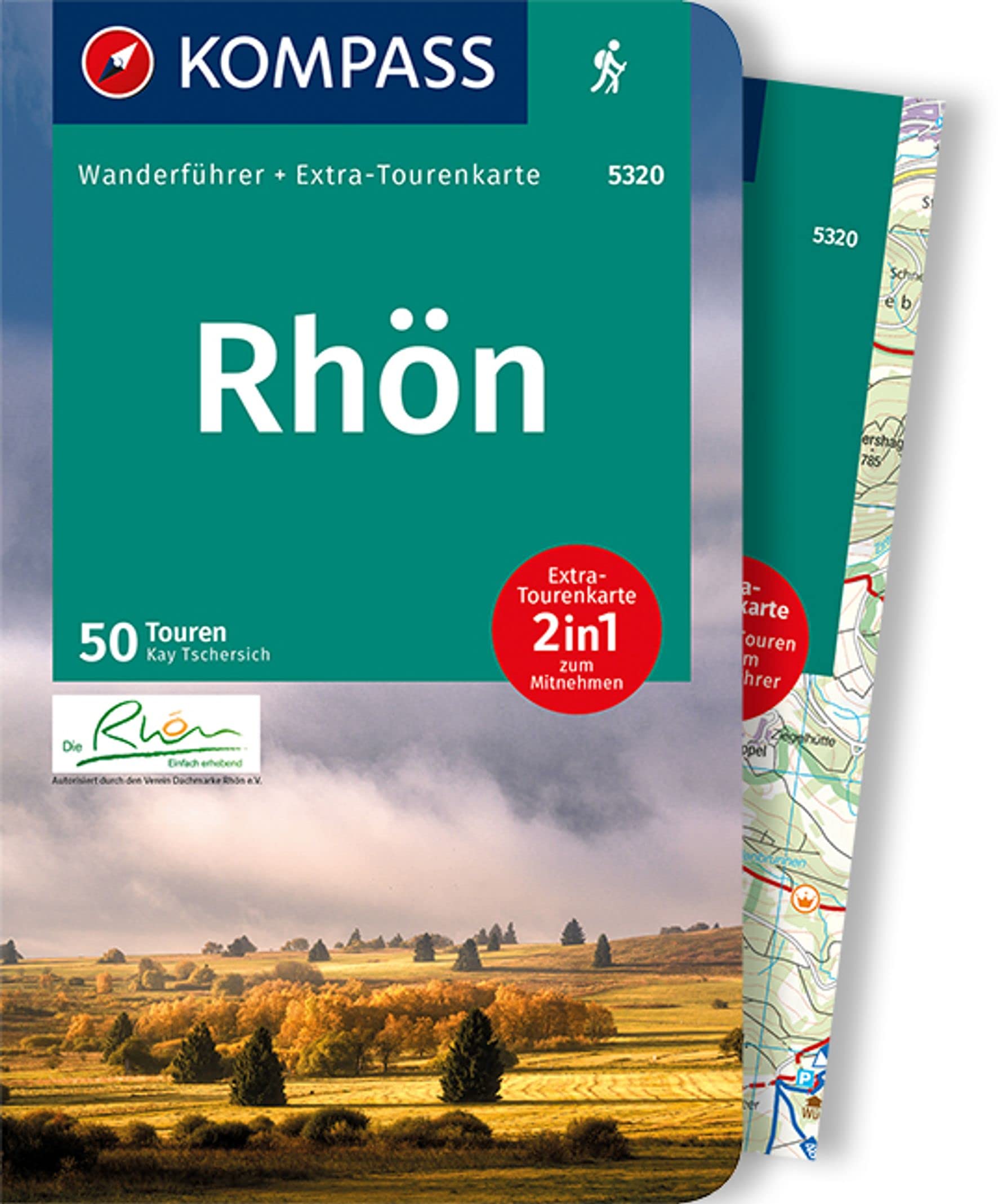 KOMPASS Wanderführer Rhön, 50 Touren: mit Extra-Tourenkarte Maßstab 1:50.000, GPX-Daten zum Download book