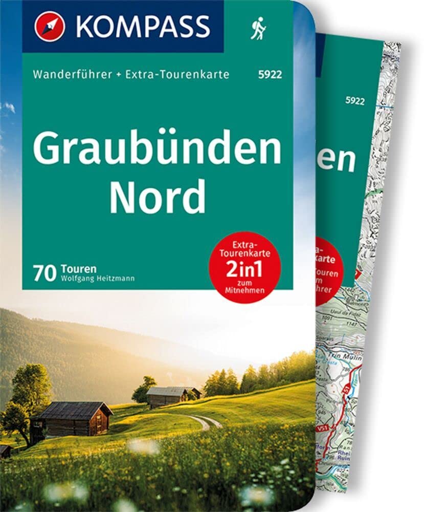 KOMPASS Wanderführer Graubünden Nord, 70 Touren Hiking & Cycling