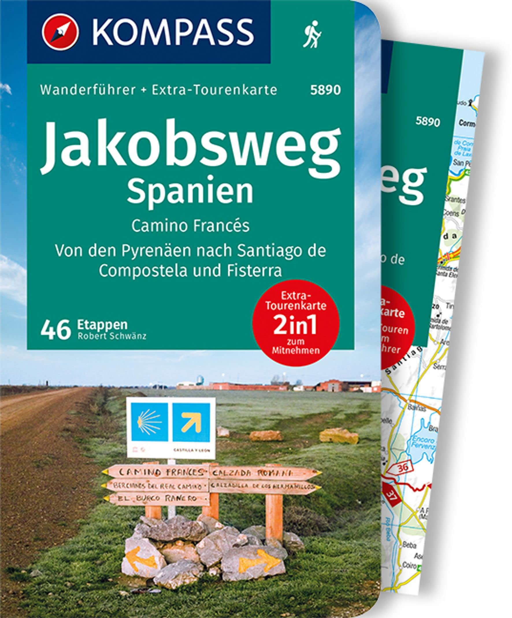 KOMPASS Wanderführer Jakobsweg Spanien, 60 Touren: mit Extra-Tourenkarte Maßstab 1:50.000, GPX-Daten zum Download Leisure, Home & Garden