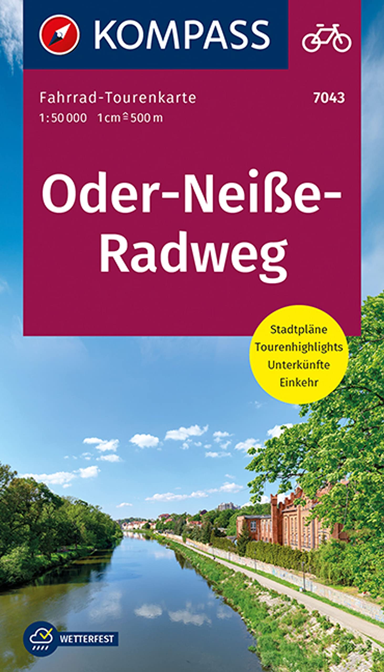 KOMPASS Fahrrad-Tourenkarte Oder-Neiße-Radweg 1:50.000: Leporello Karte, reiß- und wetterfest Leisure, Home & Garden