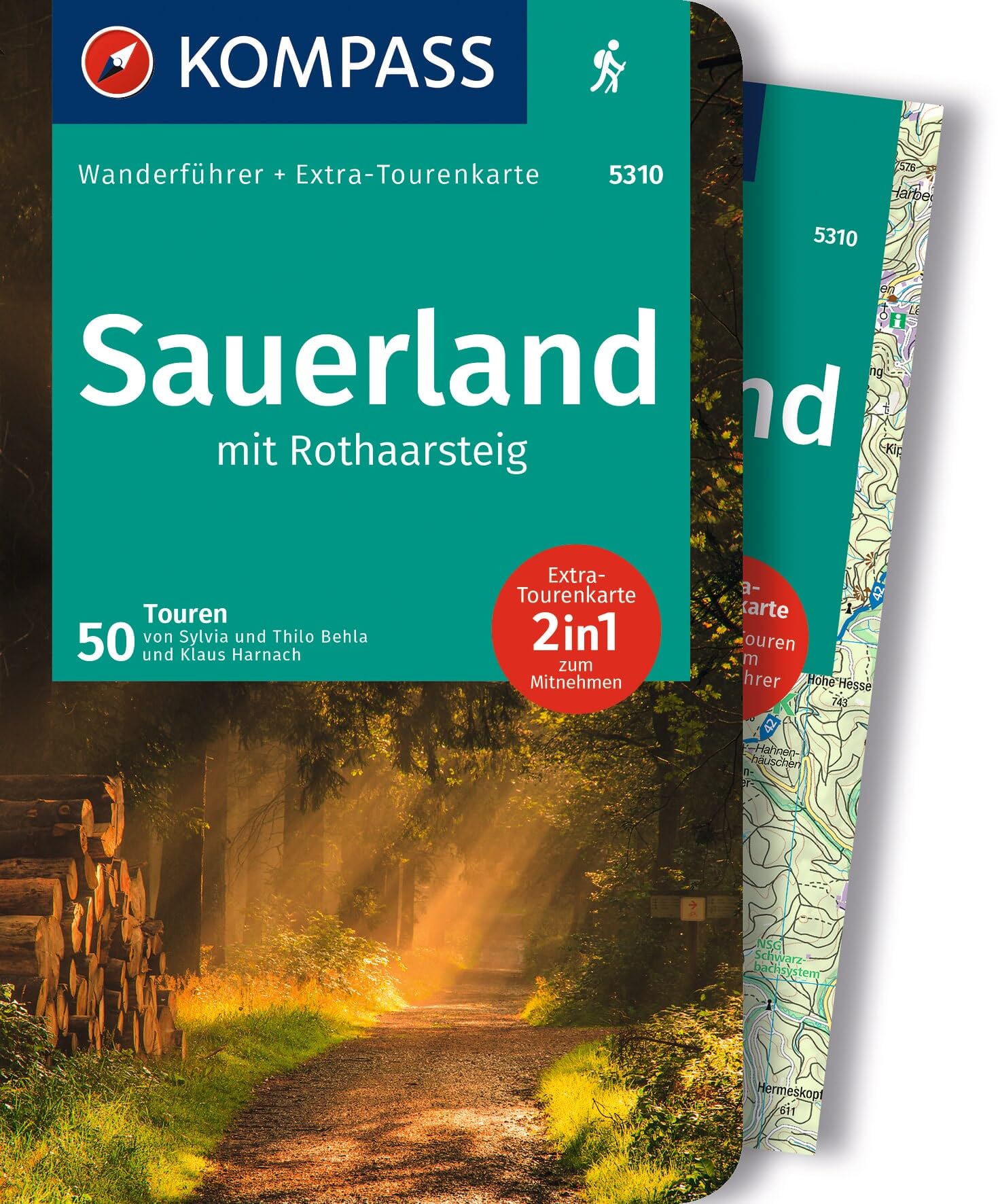 KOMPASS Wanderführer Sauerland mit Rothaarsteig, 50 Touren mit Extra-Tourenkarte Reference Books