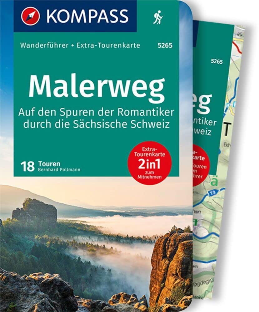KOMPASS Wanderführer Malerweg - Auf den Spuren der Romantiker durch die Sächsische Schweiz, 18 Touren Hiking & Cycling
