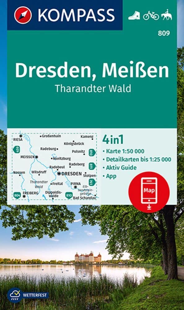 KOMPASS Wanderkarte 809 Dresden, Meißen, Tharandter Wald 1:50.000 Leisure, Home & Garden