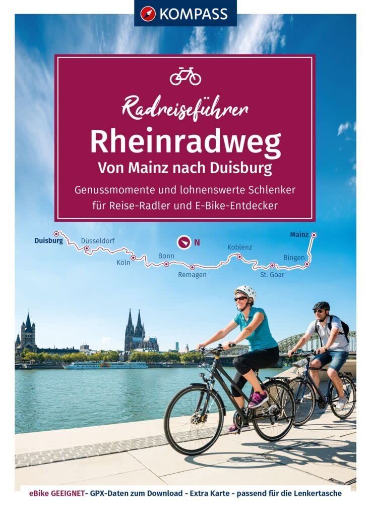 KOMPASS Radreiseführer Rheinradweg von Mainz bis Duisburg: mit Extra-Tourenkarte, Reiseführer und exakter Streckenbeschreibung Leisure, Home & Garden