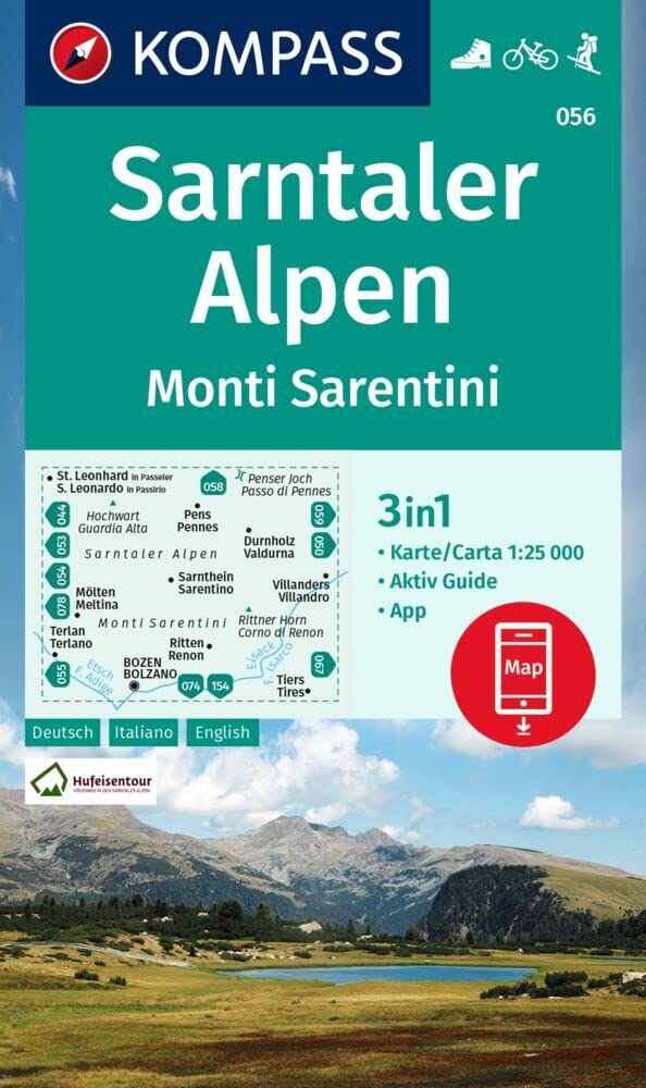 KOMPASS Wanderkarte 056 Sarntaler Alpen, Monti Sarentini 1:25.000 Leisure, Home & Garden