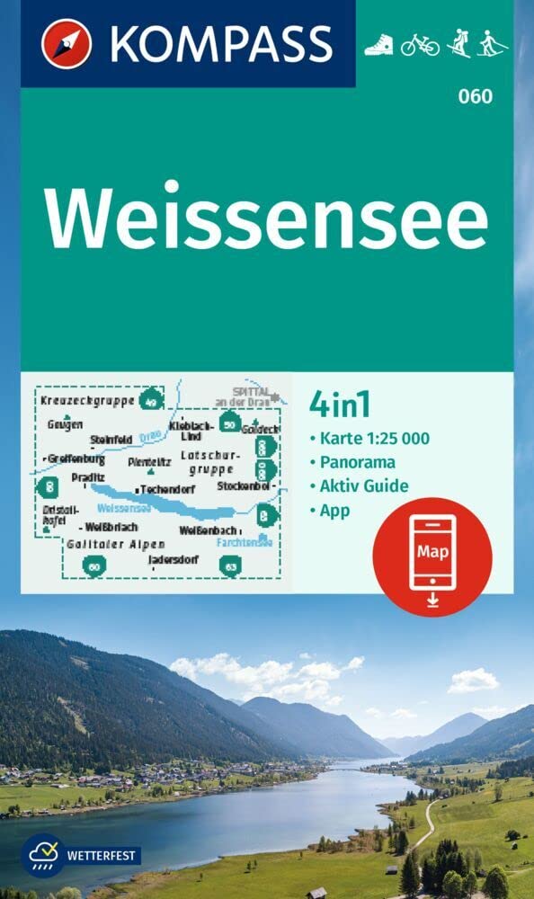 KOMPASS Wanderkarte 060 Weissensee 1:25.000 Leisure, Home & Garden
