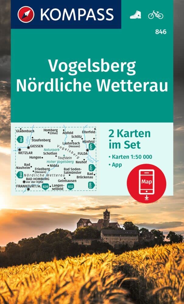 KOMPASS Wanderkarten-Set Vogelsberg, Nördliche Wetterau (2 Karten) 1:50.000 Leisure, Home & Garden