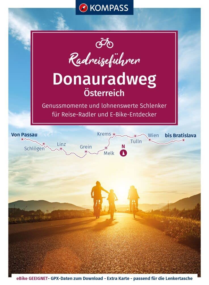 KOMPASS Radreiseführer Donauradweg Österreich: von Passau bis Bratislava - 392km, mit Extra-Tourenkarte, Reiseführer und exakter Streckenbeschreibung Leisure, Home & Garden
