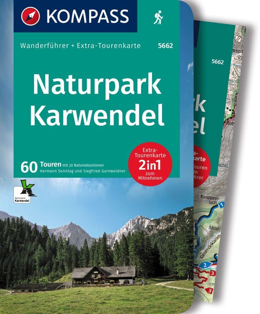 KOMPASS Wanderführer Naturpark Karwendel, 60 Touren mit Extra-Tourenkarte: GPS-Daten zum Download Reference Books