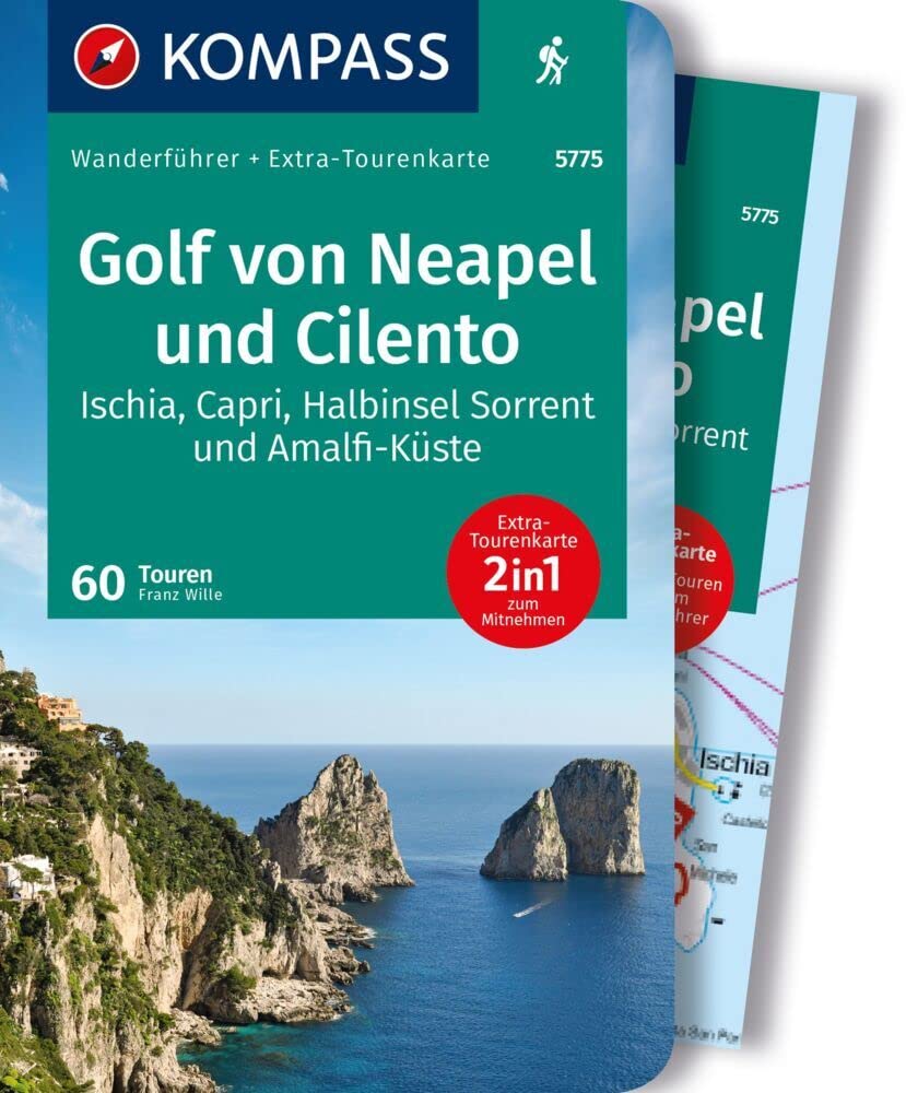 KOMPASS Wanderführer Golf von Neapel, Ischia, Capri, Halbinsel Sorrent, Amalfi-Küste und Cilento, 60 Touren mit Extra-Tourenkarte Leisure, Home & Garden