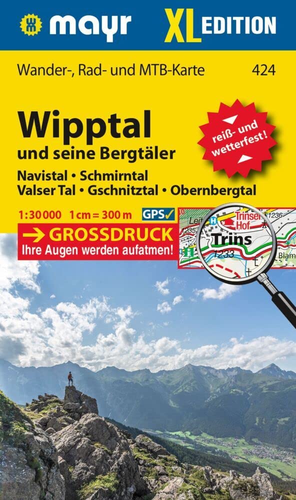 Mayr Wanderkarte Wipptal und seine Bergtäler 1:30.000 Leisure, Home & Garden