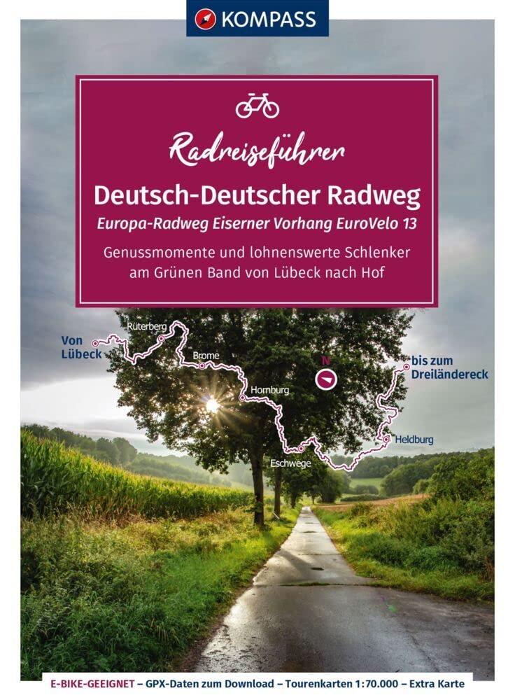 KOMPASS Radreiseführer Europa-Radweg Eiserner Vorhang / Deutsch-Deutscher Radweg: Am Grünen Band von Lübeck nach Hof - 1.100 km, mit Extra-Tourenkarte, Reiseführer und exakter Streckenbeschreibung Leisure, Home & Garden