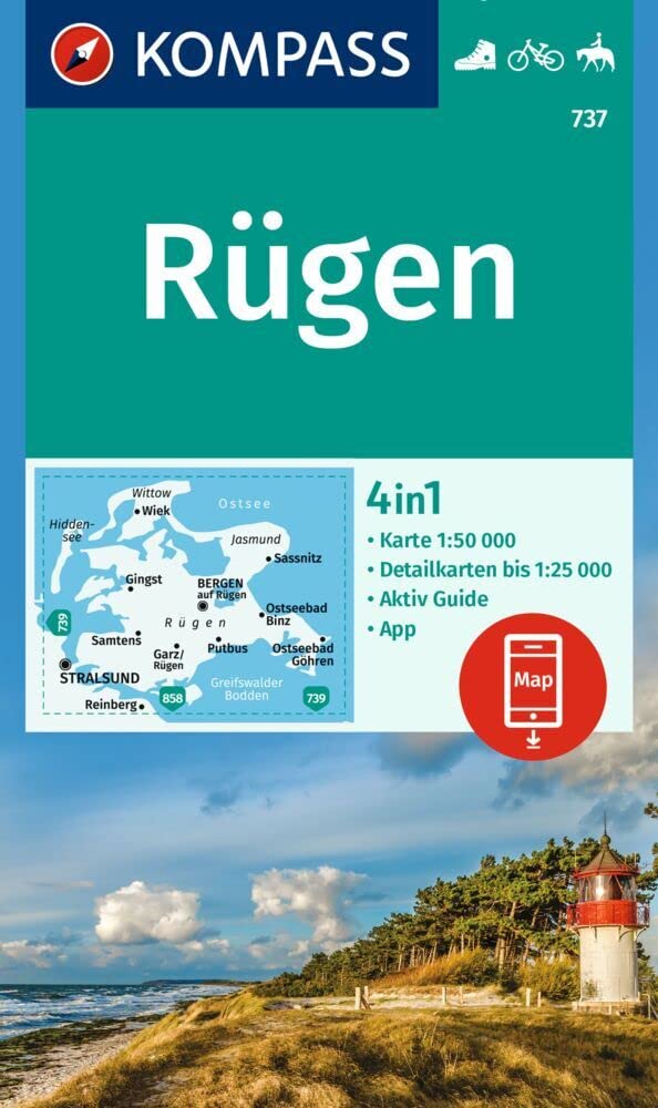 KOMPASS Wanderkarte 737 Rügen 1:50.000 book
