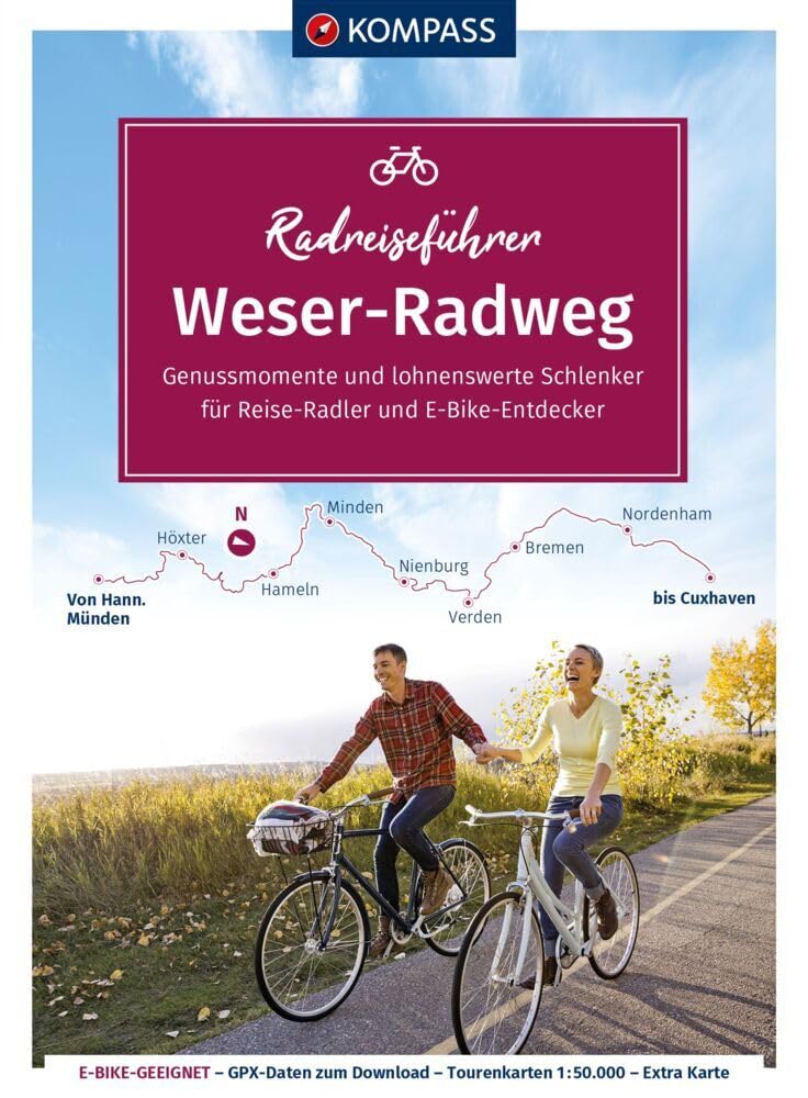 KOMPASS Radreiseführer Weser-Radweg Leisure, Home & Garden
