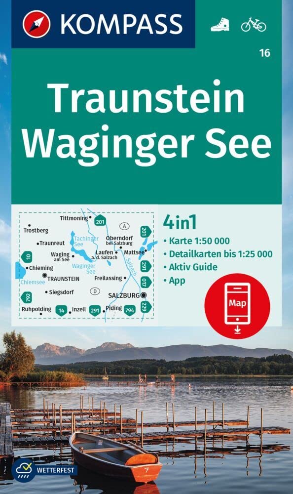 KOMPASS Wanderkarte 16 Traunstein, Waginger See 1:50.000 Leisure, Home & Garden