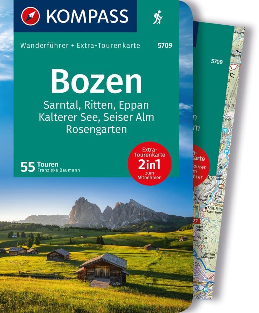 KOMPASS Wanderführer Bozen, Sarntal, Ritten, Eppan, Kalterer See, Seiser Alm, Rosengarten, 55 Touren mit Extra-Tourenkarte Leisure, Home & Garden