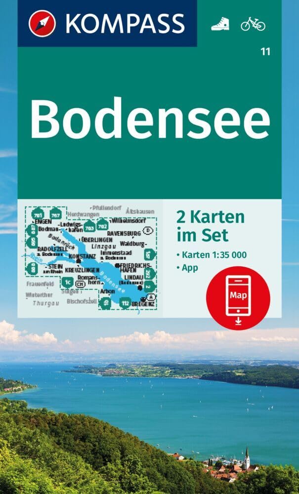 KOMPASS Wanderkarten-Set 11 Bodensee (2 Karten) 1:35.000 Leisure, Home & Garden Books