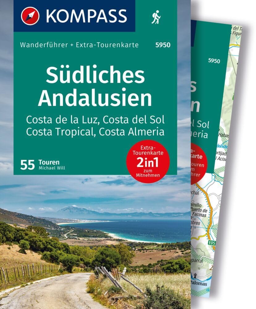 KOMPASS Wanderführer Südliches Andalusien, Costa de la Luz, Costa del Sol, Costa Tropical und Costa Almeria, 55 Touren mit Extra-Tourenkarte: GPS-Daten zum Download Leisure, Home & Garden