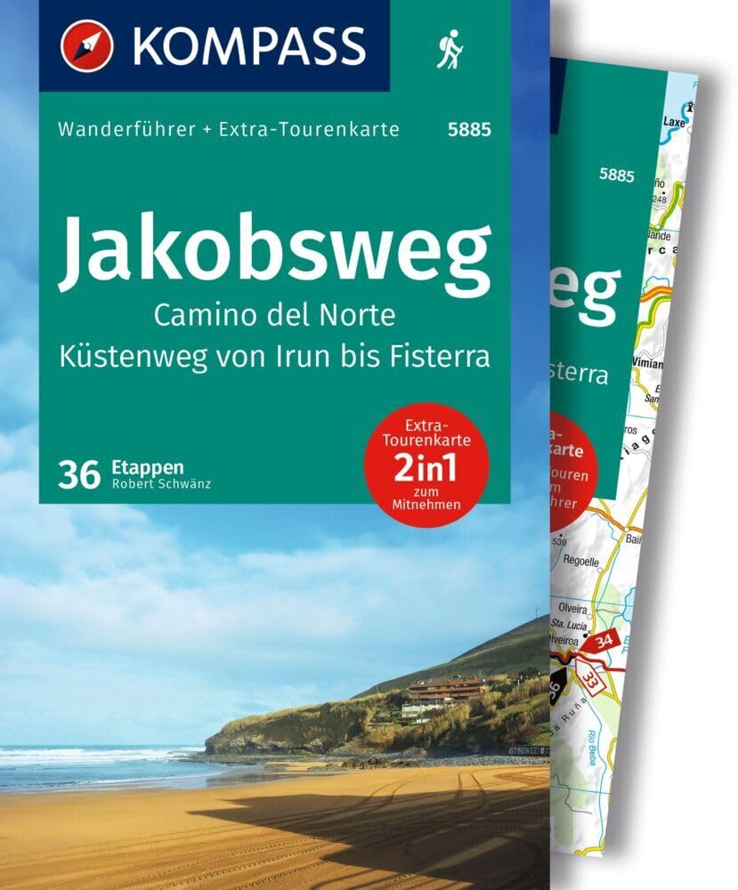 KOMPASS Wanderführer Jakobsweg Camino del Norte, 36 Etappen mit Extra-Tourenkarte: GPS-Daten zum Download Leisure, Home & Garden