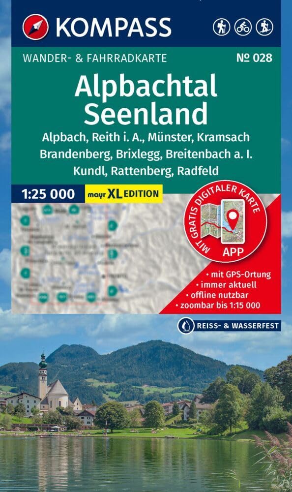 KOMPASS Wanderkarte 028 Alpbachtal, Seenland 1:25.000 book