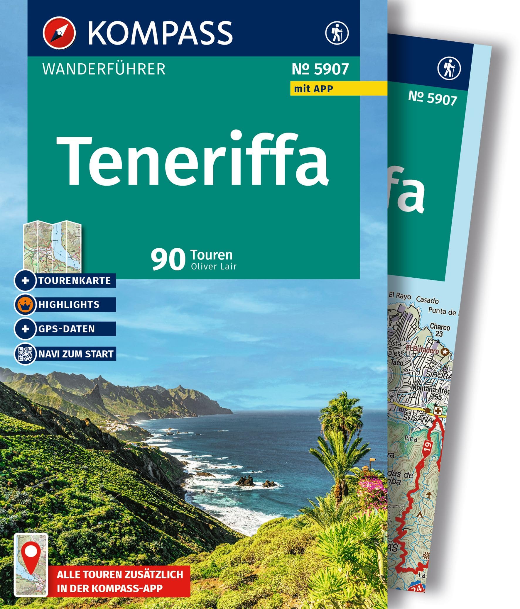 KOMPASS Wanderführer Teneriffa, 90 Touren mit Extra-Tourenkarte Leisure, Home & Garden