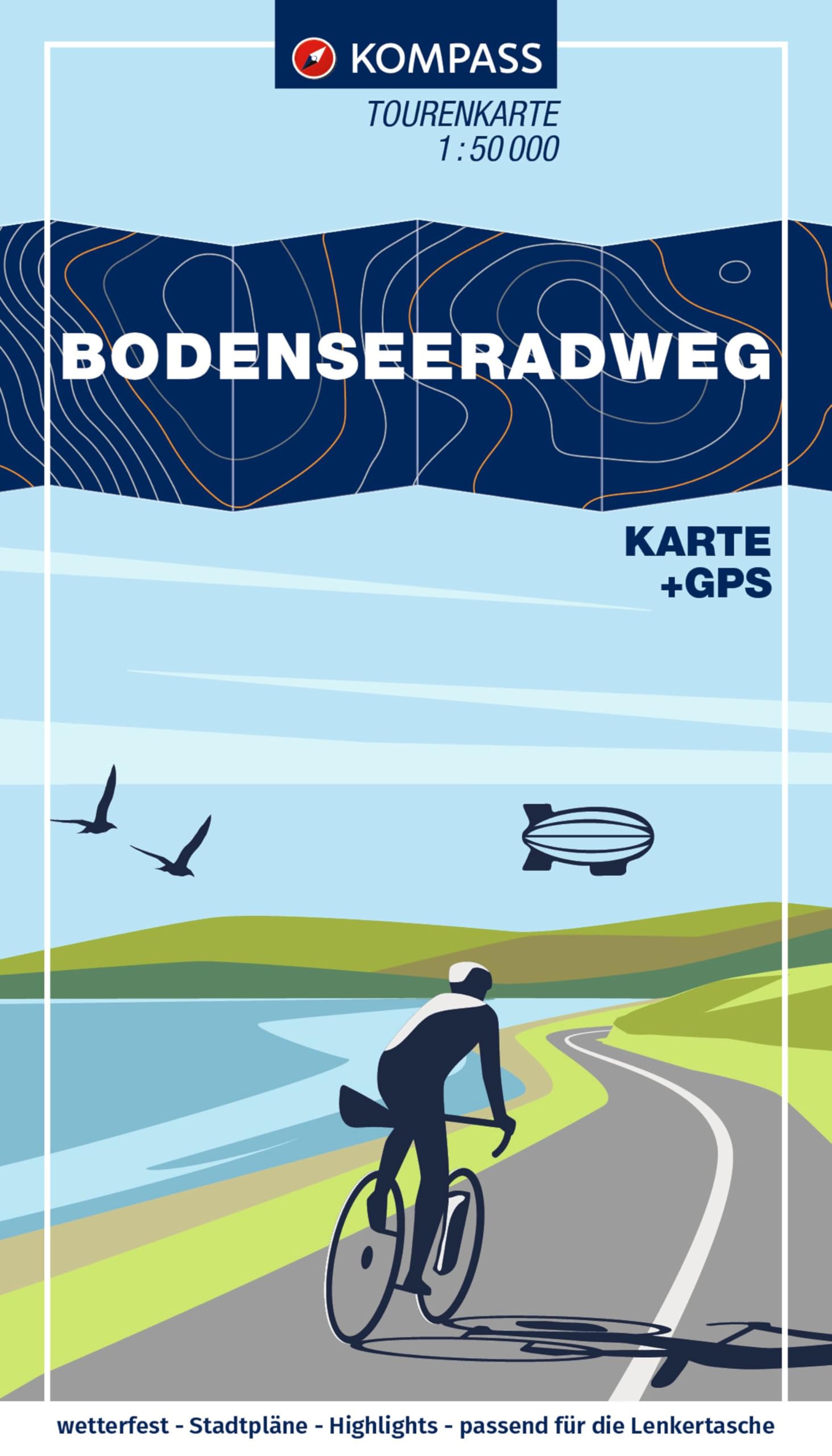 KOMPASS Fahrrad-Tourenkarte Bodenseeradweg 1:50.000 Leisure, Home & Garden