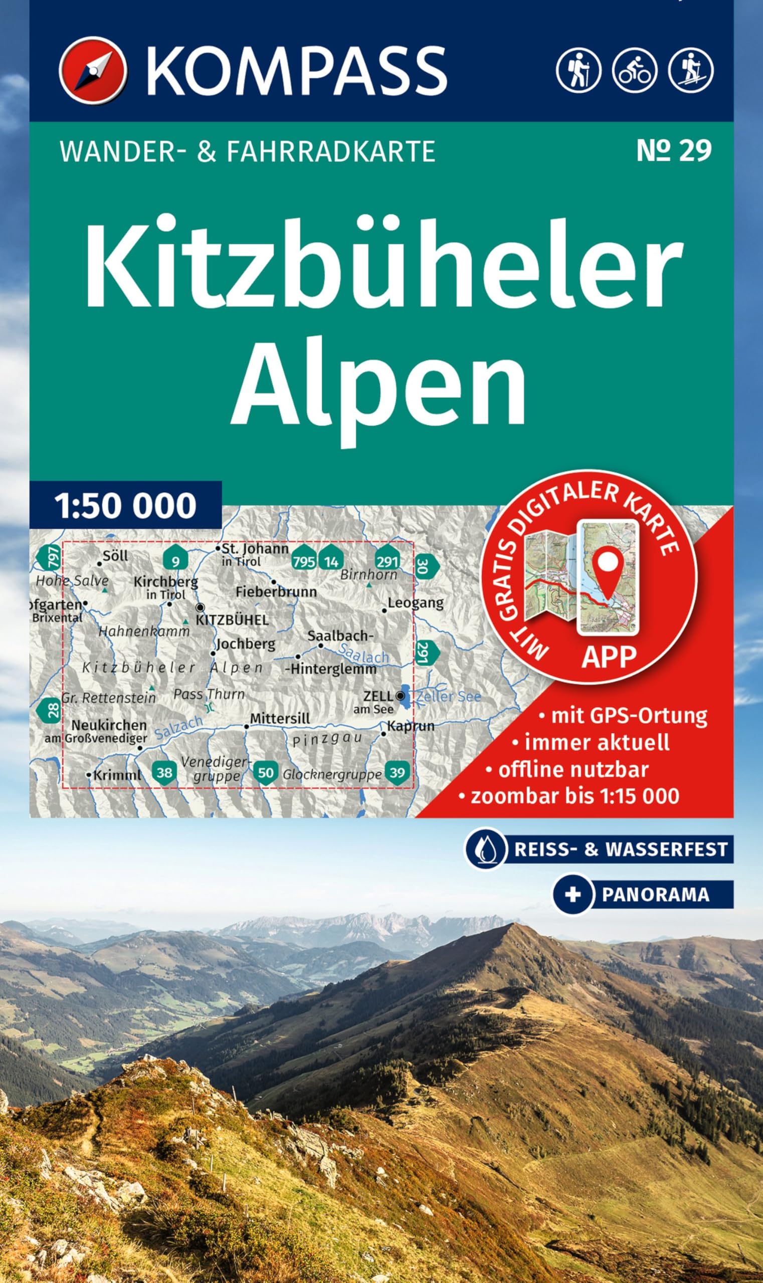 KOMPASS Wanderkarte 29 Kitzbüheler Alpen 1:50.000 Leisure, Home & Garden