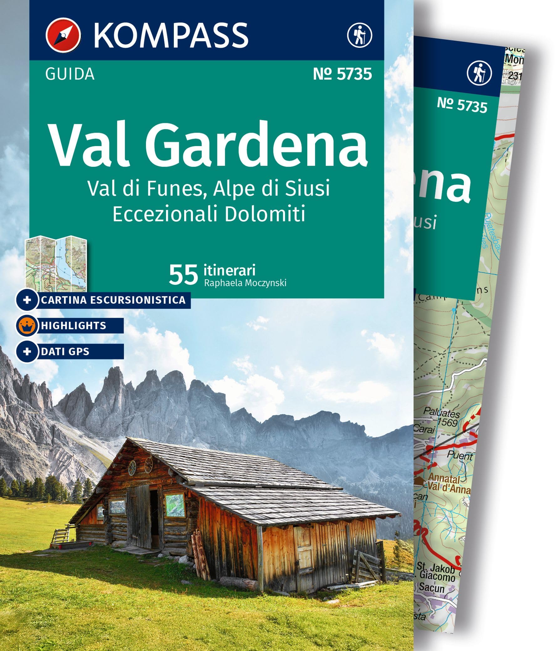 KOMPASS guida escursionistica Val Gardena, Val di Funes, Alpe di Siusi, 55 itinerari book