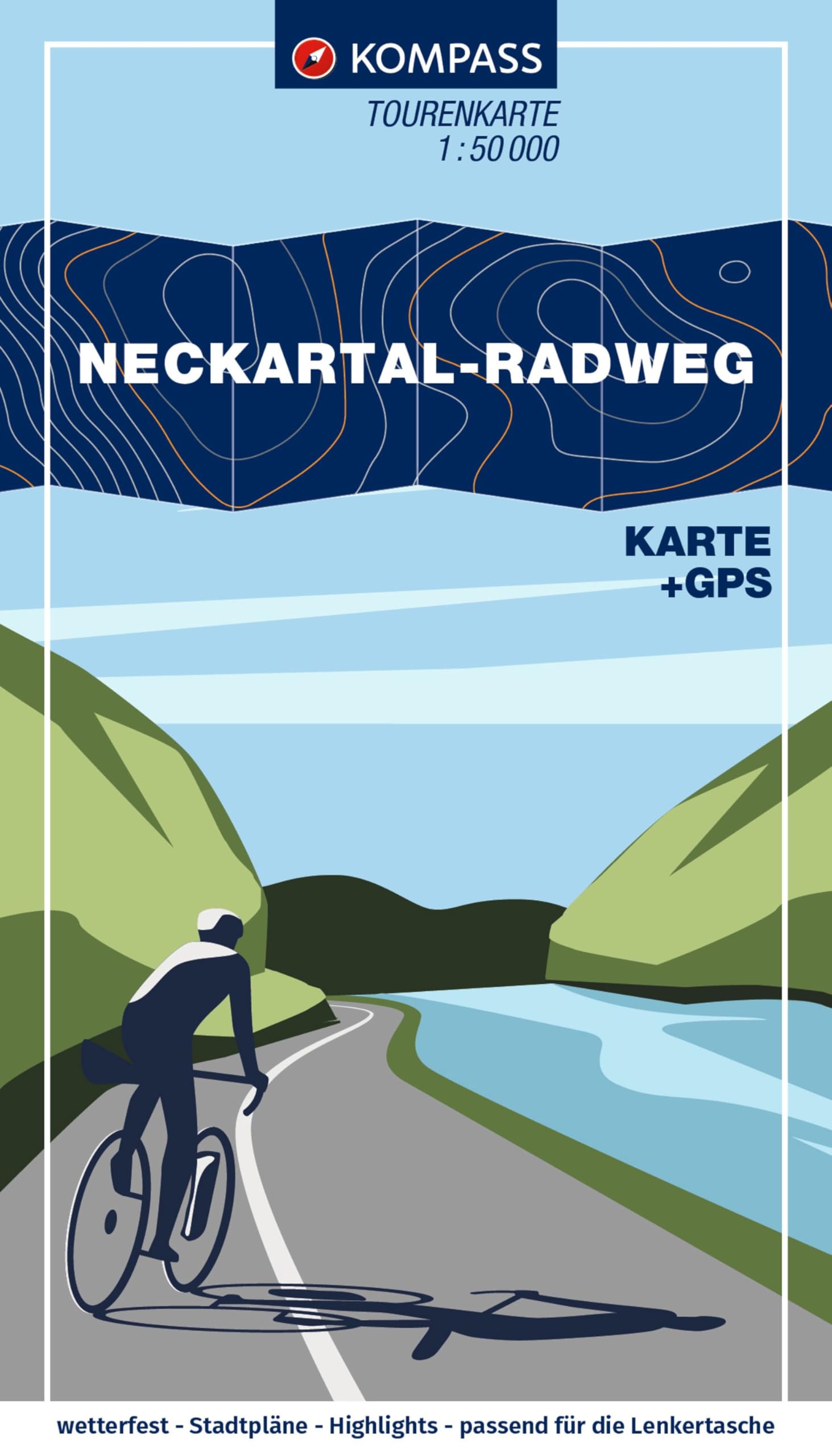 KOMPASS Fahrrad-Tourenkarte Neckartal-Radweg 1:50.000 Leisure, Home & Garden