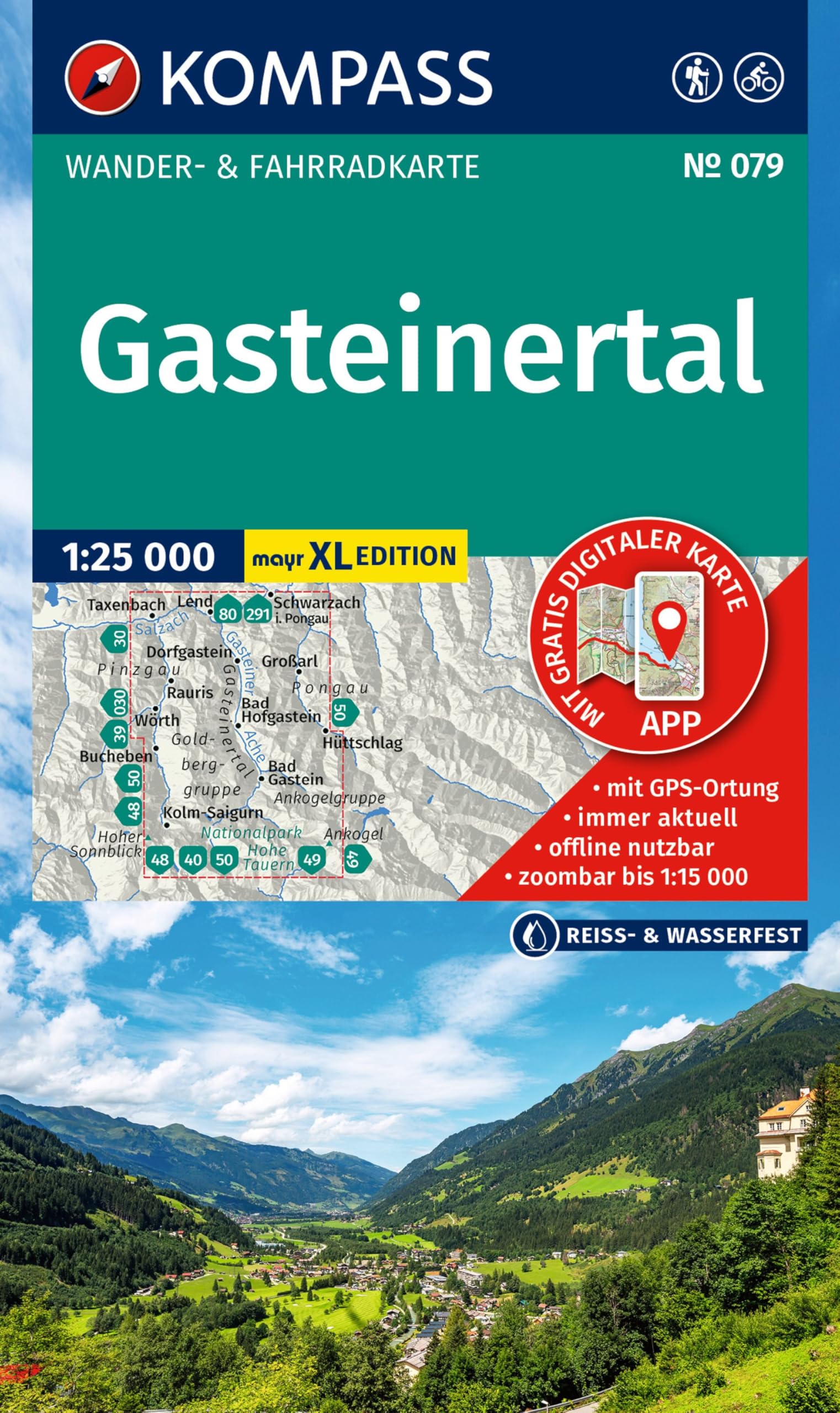 KOMPASS Wanderkarte 079 Gasteinertal 1:25.000 Leisure, Home & Garden