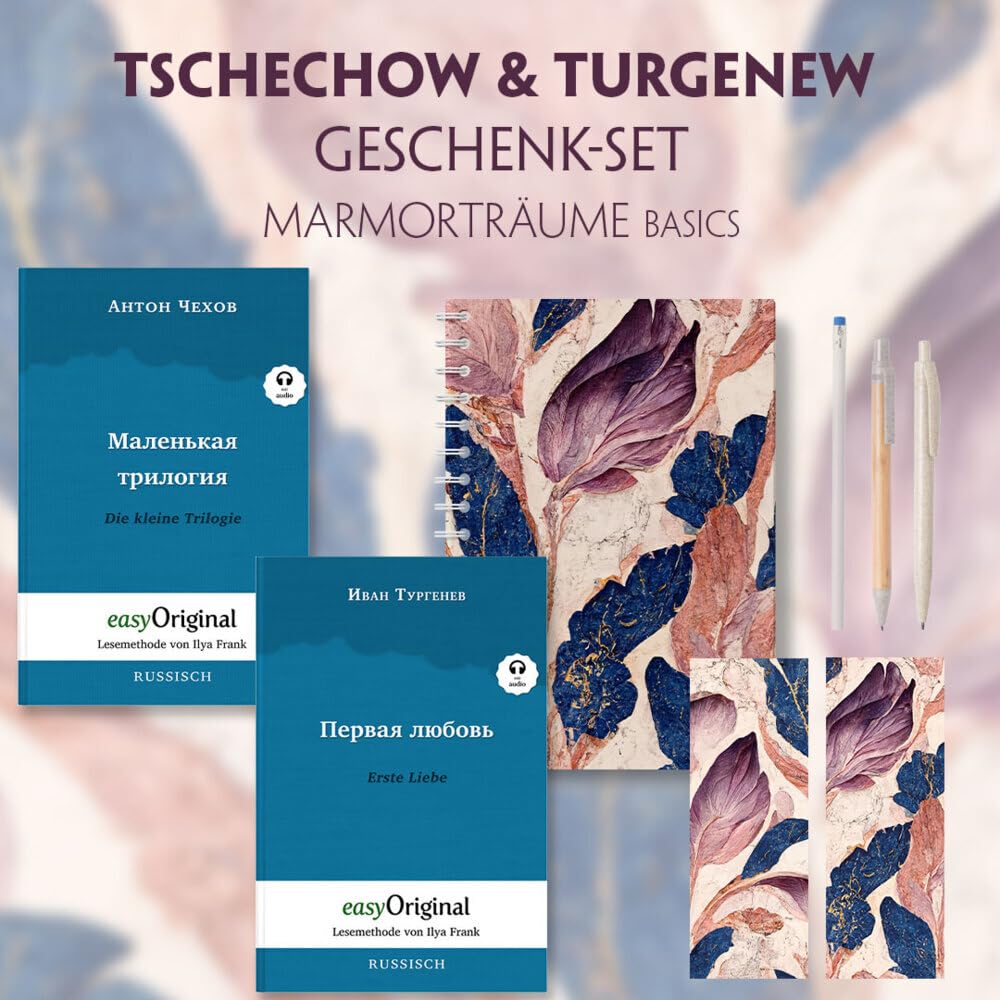 Tschechow & Turgenew Geschenkset - 2 Bücher (Hardcover mit Audio-Online) + Marmorträume Schreibset Basics: Tschechow & Turgenew Geschenkset - ... - Lesemethode von Ilya Frank) Essays & Short Stories