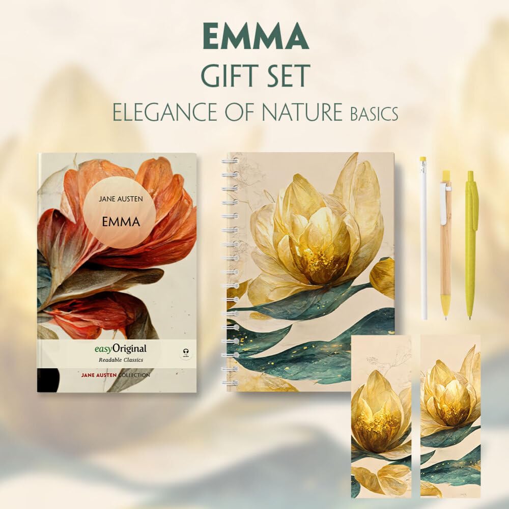 Emma (with audio-online) Readable Classics Geschenkset + Eleganz der Natur Schreibset Basics: Unabridged English Edition with improved readability, ... Readable Classics: English Edition) Classics