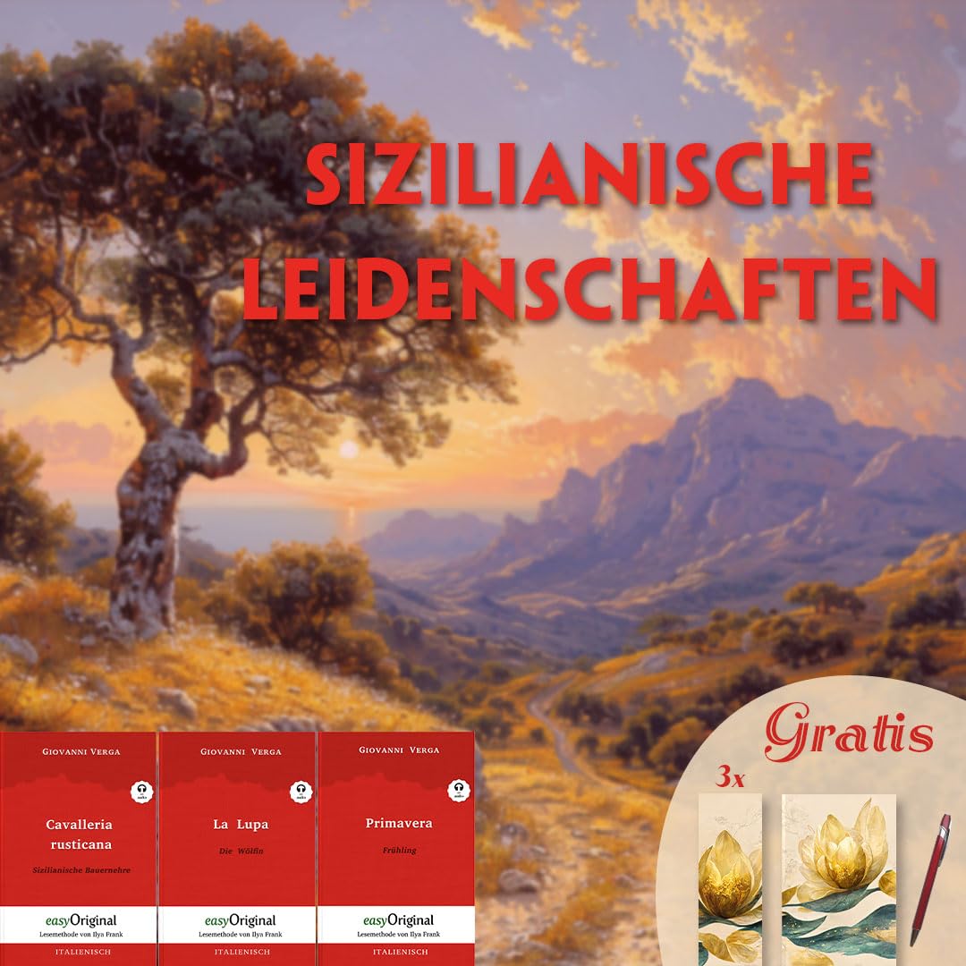 Sizilianische Leidenschaften (3 Bücher + Audio-Online + exklusive Extras) - Frank-Lesemethode, m. 3 Audio, m. 3 Audio, 3 Teile: Weg mit dem Lehrbuch - ... und perfektionieren durch Eintauchen Essays & Short Stories