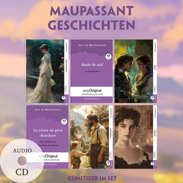 6 Maupassant Geschichten (6 Bücher + Audio-CDs)- Frank-Lesemethode - Kommentierte zweisprachige Ausgabe Französisch-Deutsch: Weg mit dem Lehrbuch - ... - Lesemethode von Ilya Frank) Essays & Short Stories