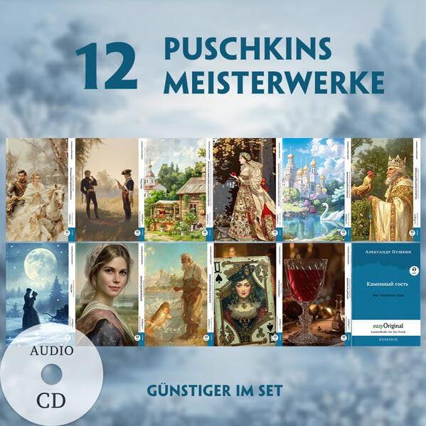 12 Puschkins Meisterwerke (12 Bücher + Audio-CDs) - Frank-Lesemethode - Kommentierte zweisprachige Ausgabe Russisch-Deutsch: Weg mit dem Lehrbuch - ... von Ilya Frank - Russisch: Russisch) Essays & Short Stories