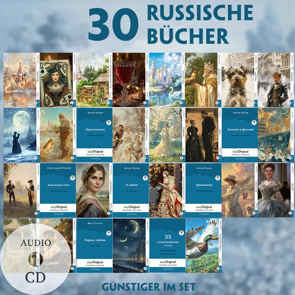 30 russische Bücher (30 Bücher + Audio-CDs) - Frank-Lesemethode - Kommentierte zweisprachige Ausgabe Russisch-Deutsch: Weg mit dem Lehrbuch - Russisch ... von Ilya Frank - Russisch: Russisch) Essays & Short Stories