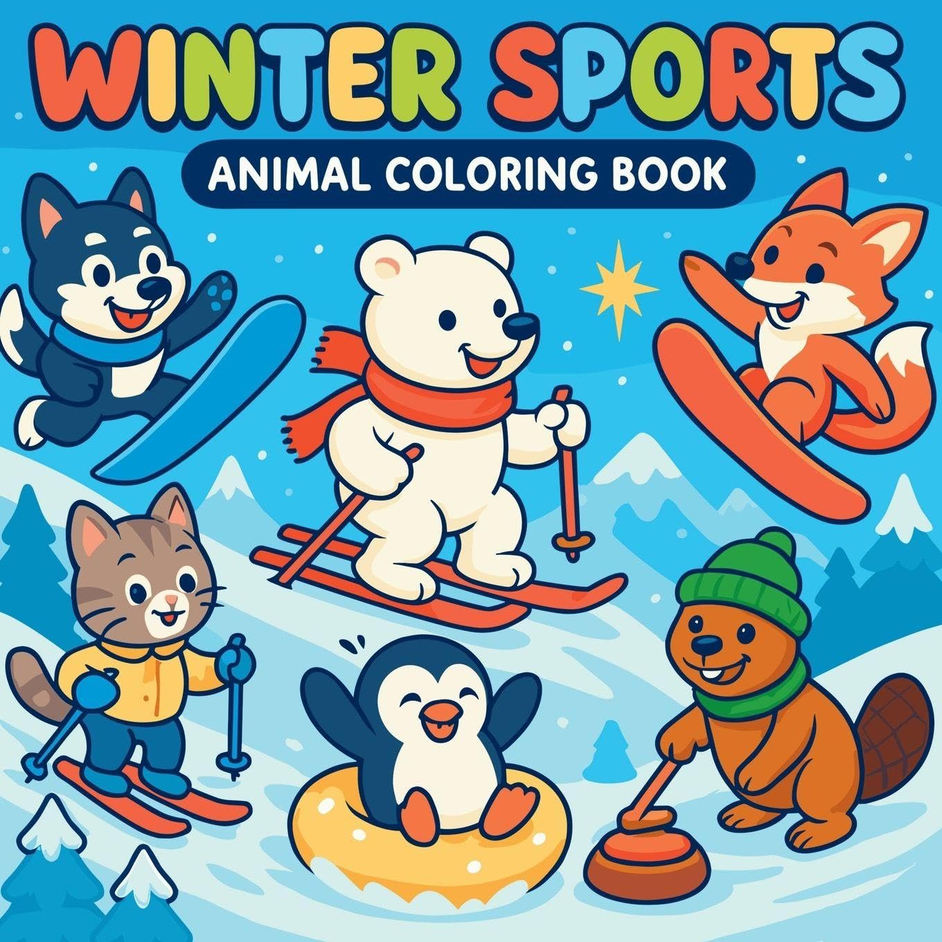 Winter Sports - Animal Coloring Book Leisure & Fun