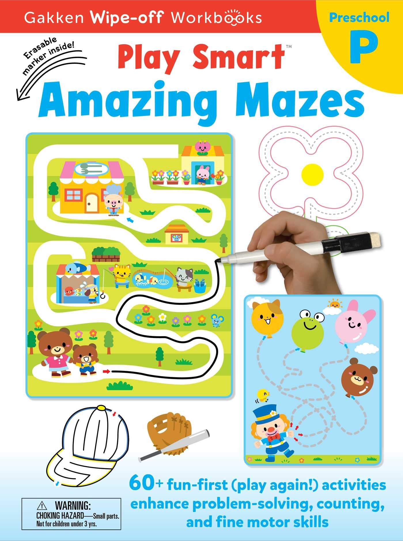Play Smart Amazing Mazes Ages 2-4: At-home Write-off Workbook with Erasable Marker (Volume 16) Tiptoi & Games