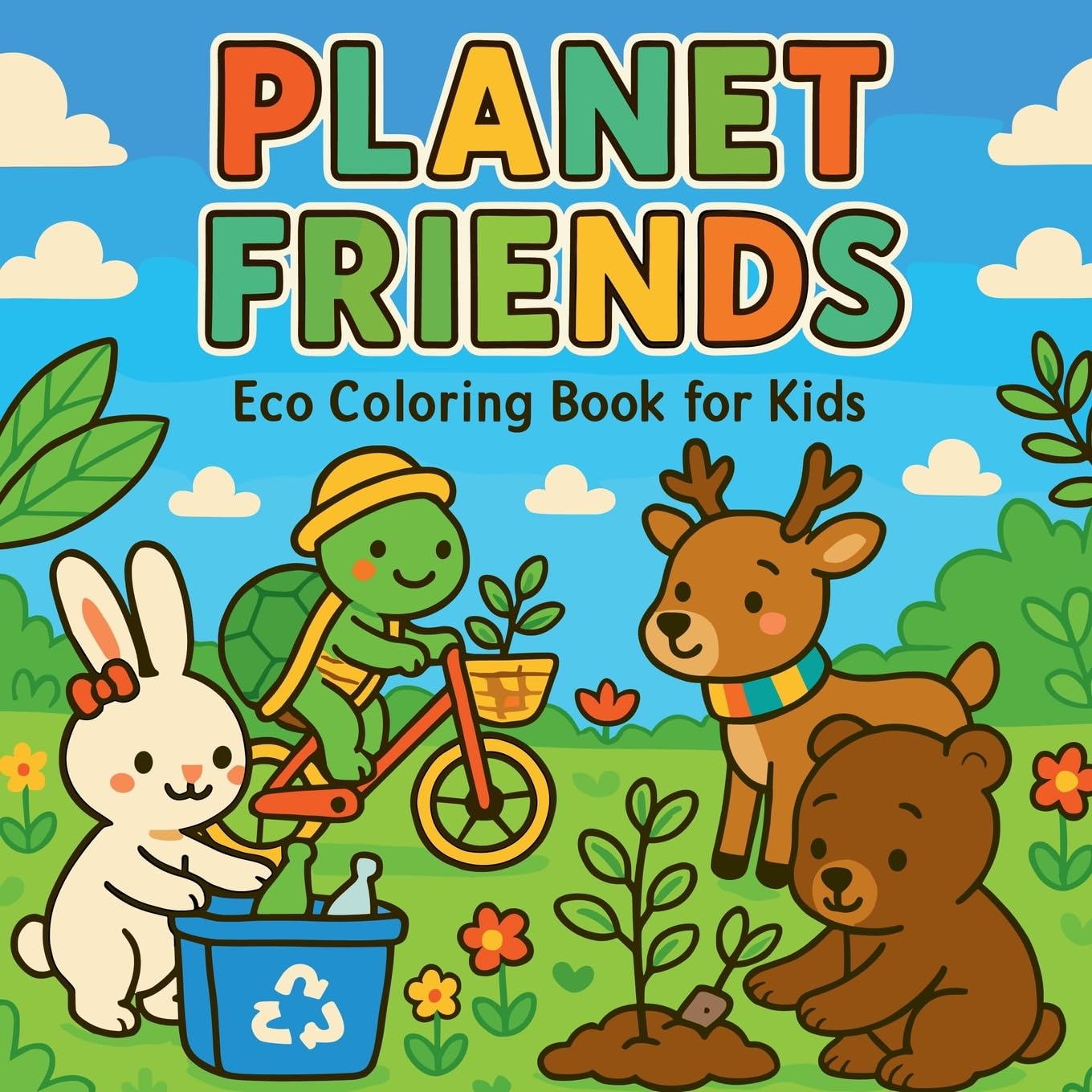 Planet Friends - Eco Coloring Book for Kids Tiptoi & Games