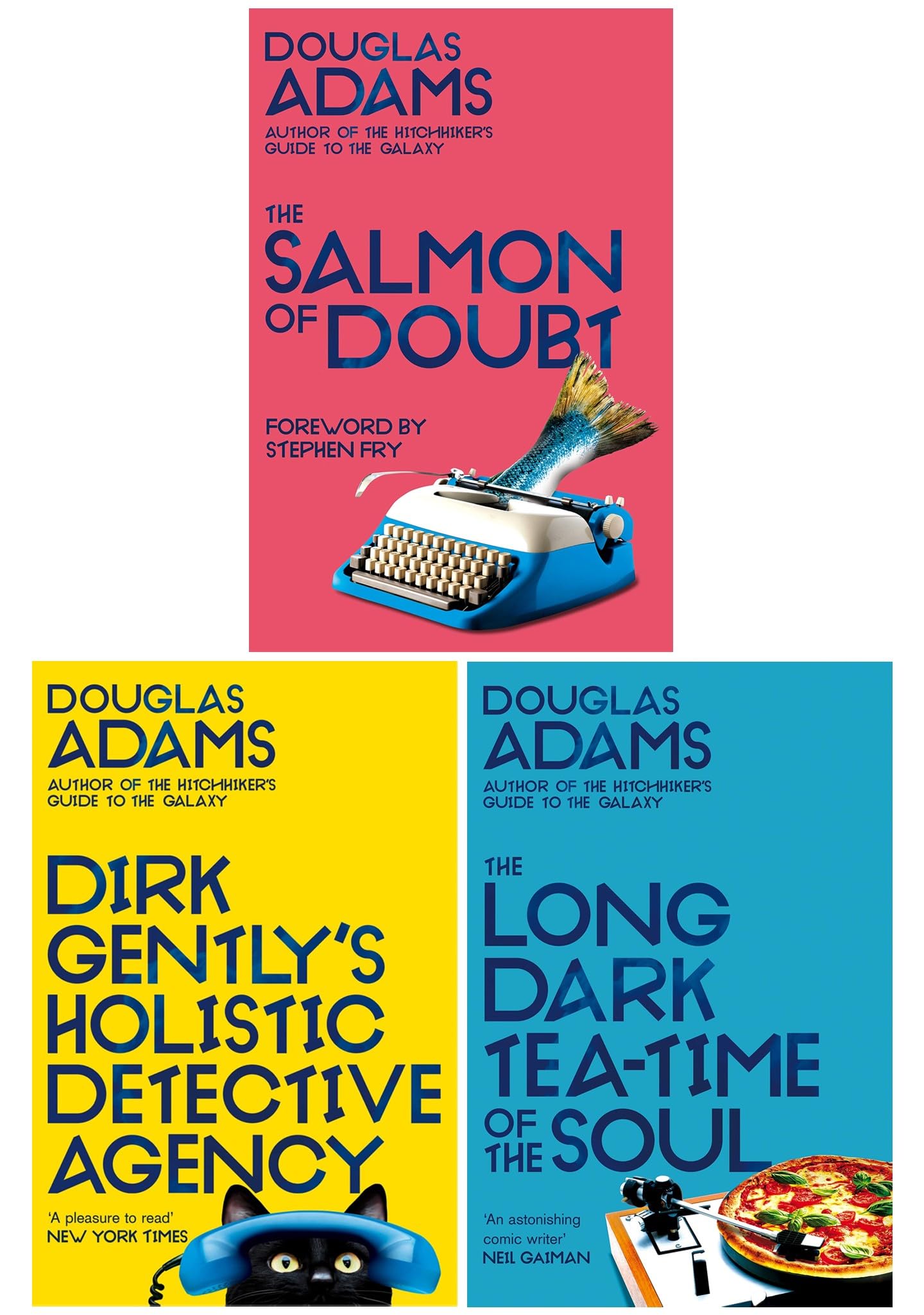 Dirk Gently Series 3 Books Collection Set (Dirk Gently's Holistic Detective Agency, The Long Dark Tea-Time of the Soul, The Salmon of Doubt) Books