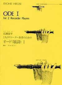Ode I: 2 Blockflöten (B(A)B(T)). (Music for Recorder) Sheet Music