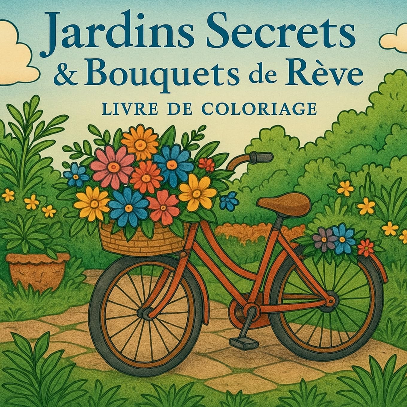 Jardins Secrets & Bouquets de Rêve Livre de Coloriage Garden & Plants