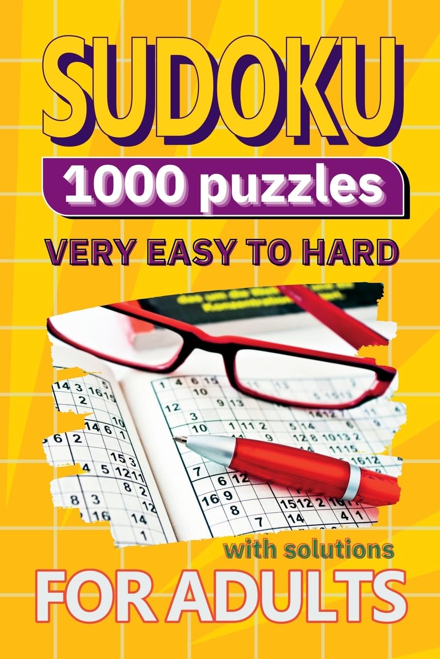 SUDOKU 1000 puzzles for adults - Very Easy to Hard Leisure & Fun