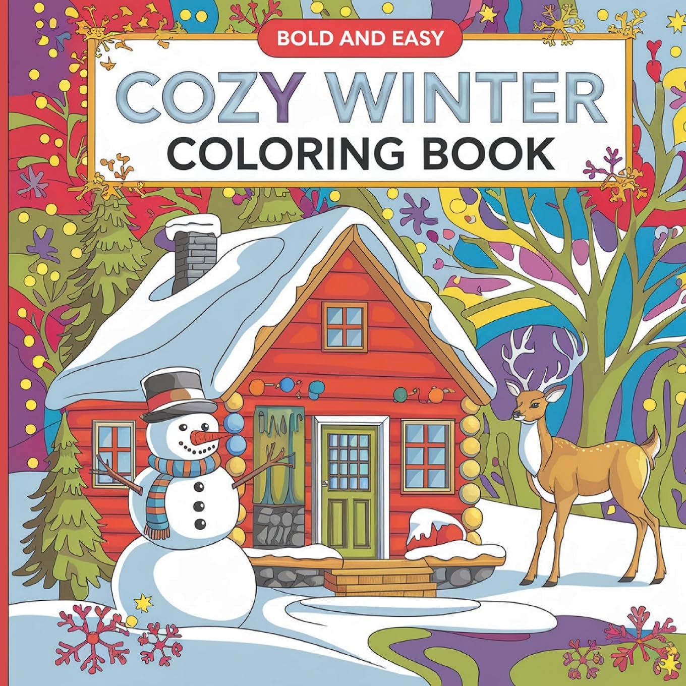 Bold and Easy Cozy Winter Coloring Book: Bold & Easy Coloring Book for Adults Hobbies & Crafts