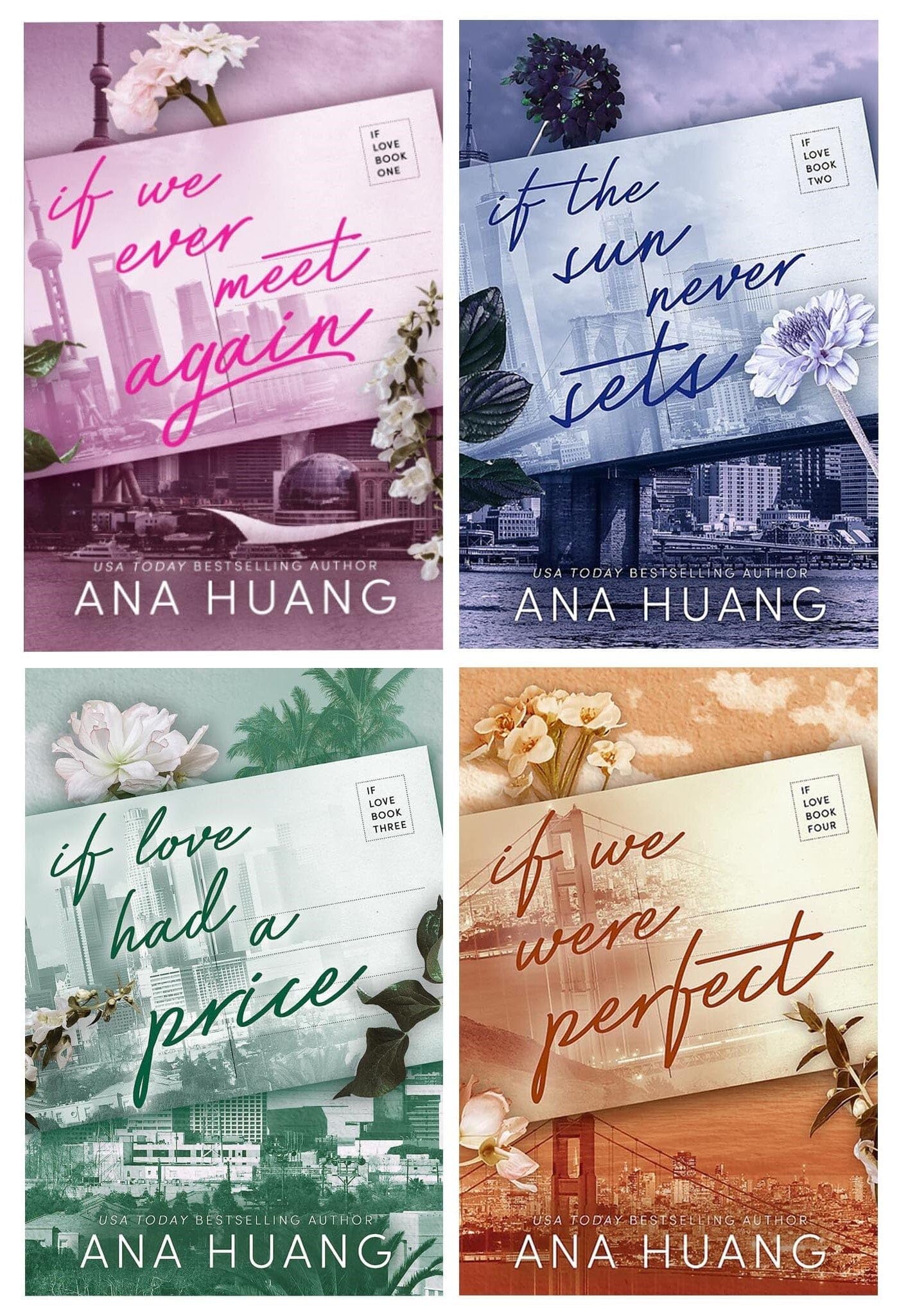 If Love Series by Ana Huang 4 Books Collection Set (If We Ever Meet Again, If the Sun Never Sets, If Love Had A Price, If We Were Perfect) Children's books