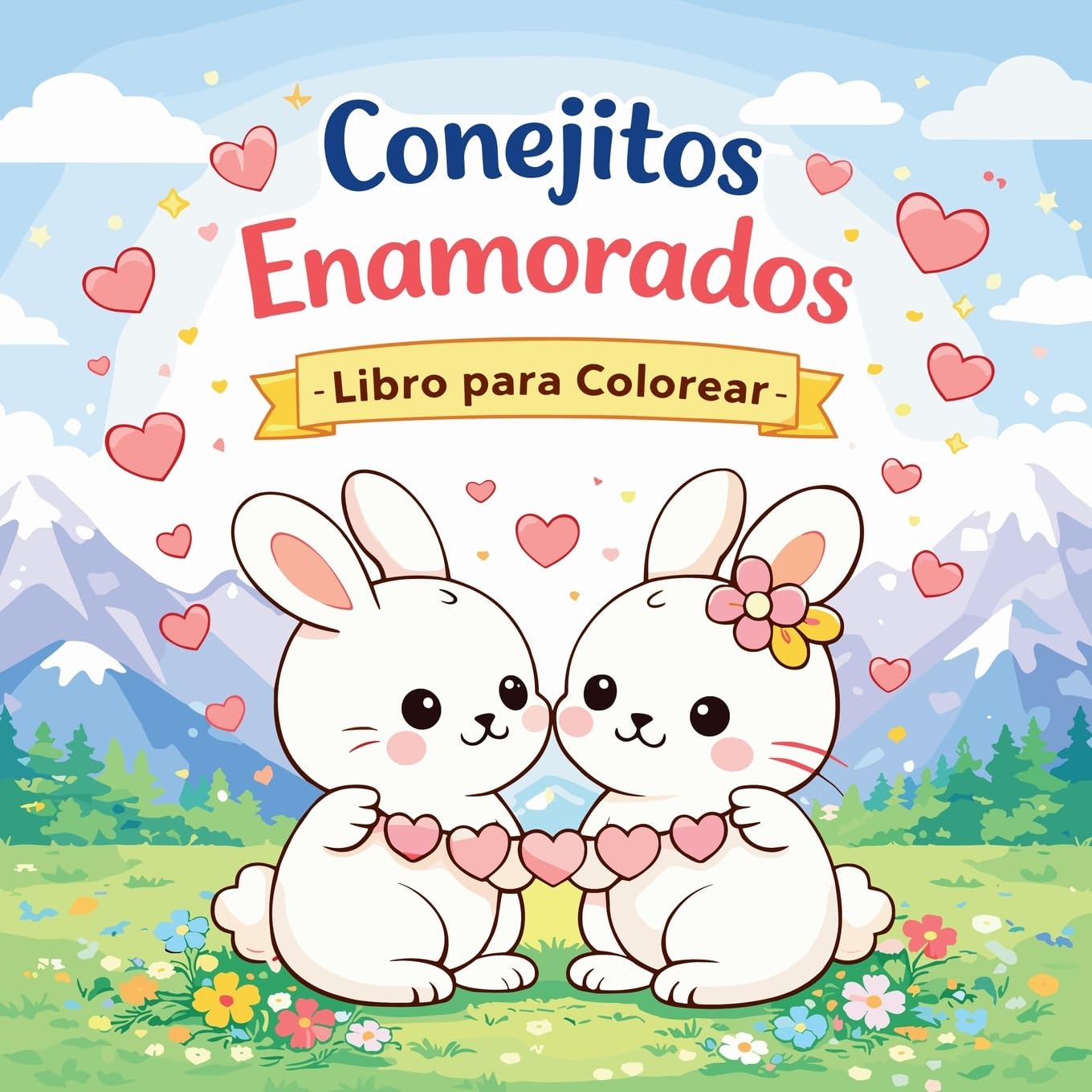 Conejitos Enamorados - Libro para Colorear Non-fiction