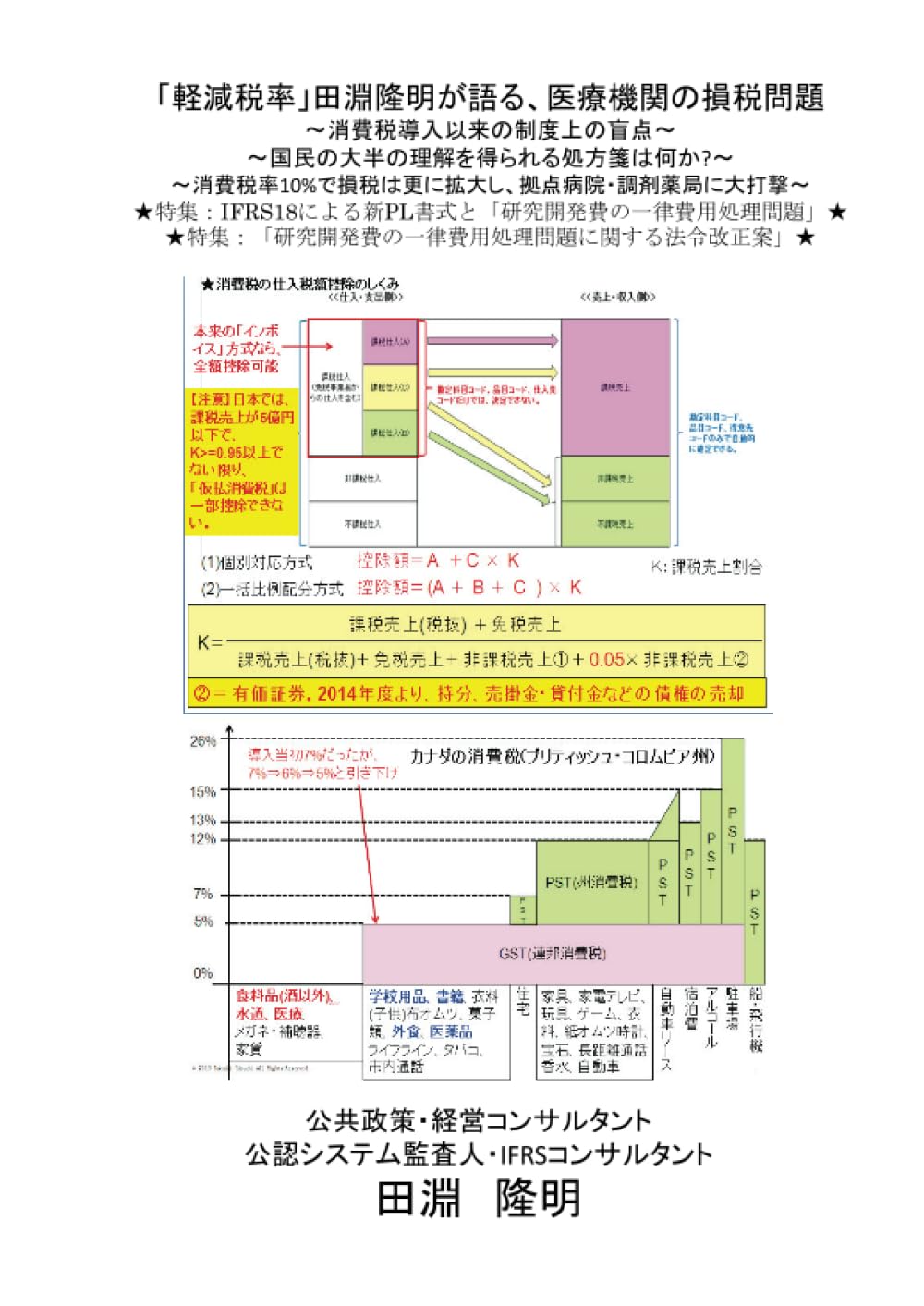 「軽減税率」田淵隆明が語る、医療機関の損税問題とその"処方箋": ～消費税導入以来の制度上の盲点～ ～国民の大半の理解を得られる処方箋は何か?～ Books
