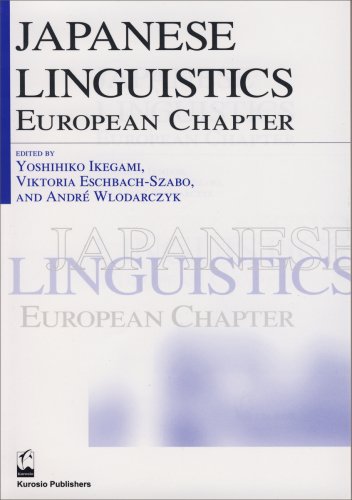 Product Image: JAPANESE LINGUISTICS: EUROPEAN CHAPTER