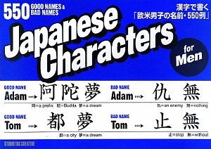 Japanese Characters for Men―漢字で書く「欧米男子の名前・550例」 book