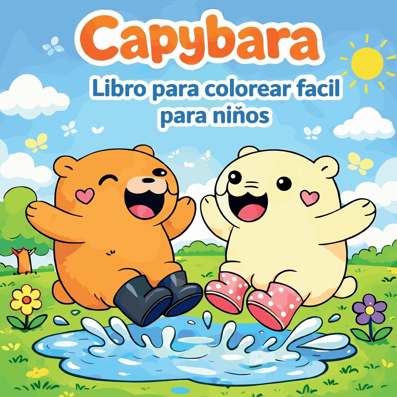 Capybara - Libro para colorear fácil para niños Non-fiction
